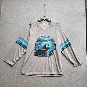 San Jose Sharks Men Jersey Medium Jeff‎ McMillain Open Water Promo Hockey NHL